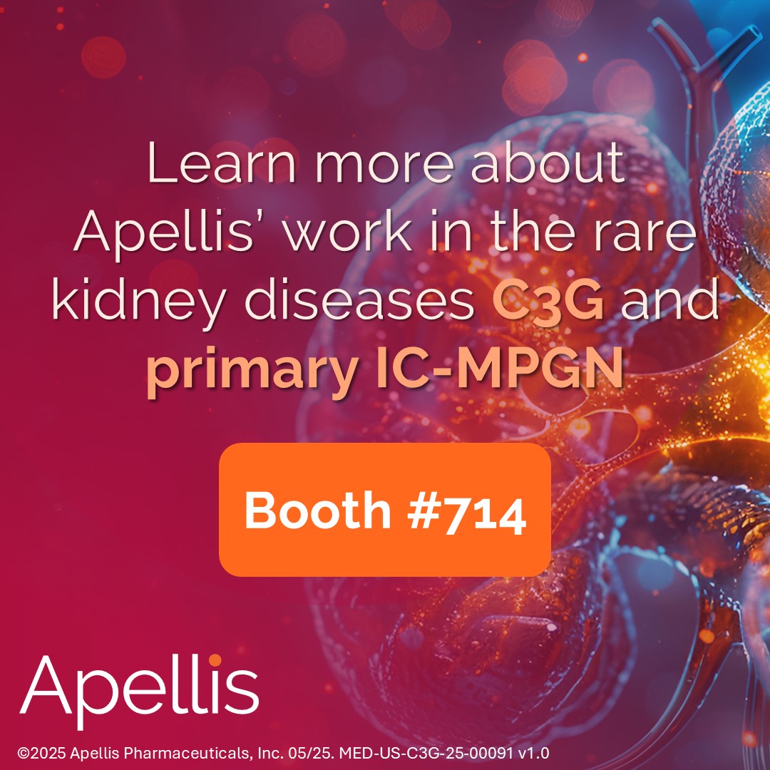 ASTSChimera's tweet image. Because transplantation does not target the underlying complement overactivation that causes C3G and primary IC-MPGN, disease recurrence post transplant occurs in up to 89% of patients.
Visit @ApellisPharma at booth #714 at WTC 2025 to learn more.