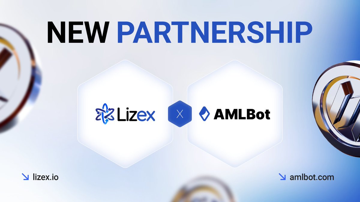 🤝 New Partnership Alert!
We’re excited to team up with <a href="/AMLBotHQ/">AMLBot</a> to take security &amp; compliance to the next level 🚀

Secure. Fast. Transparent.
🌐 lizex.io | 🔒 amlbot.com