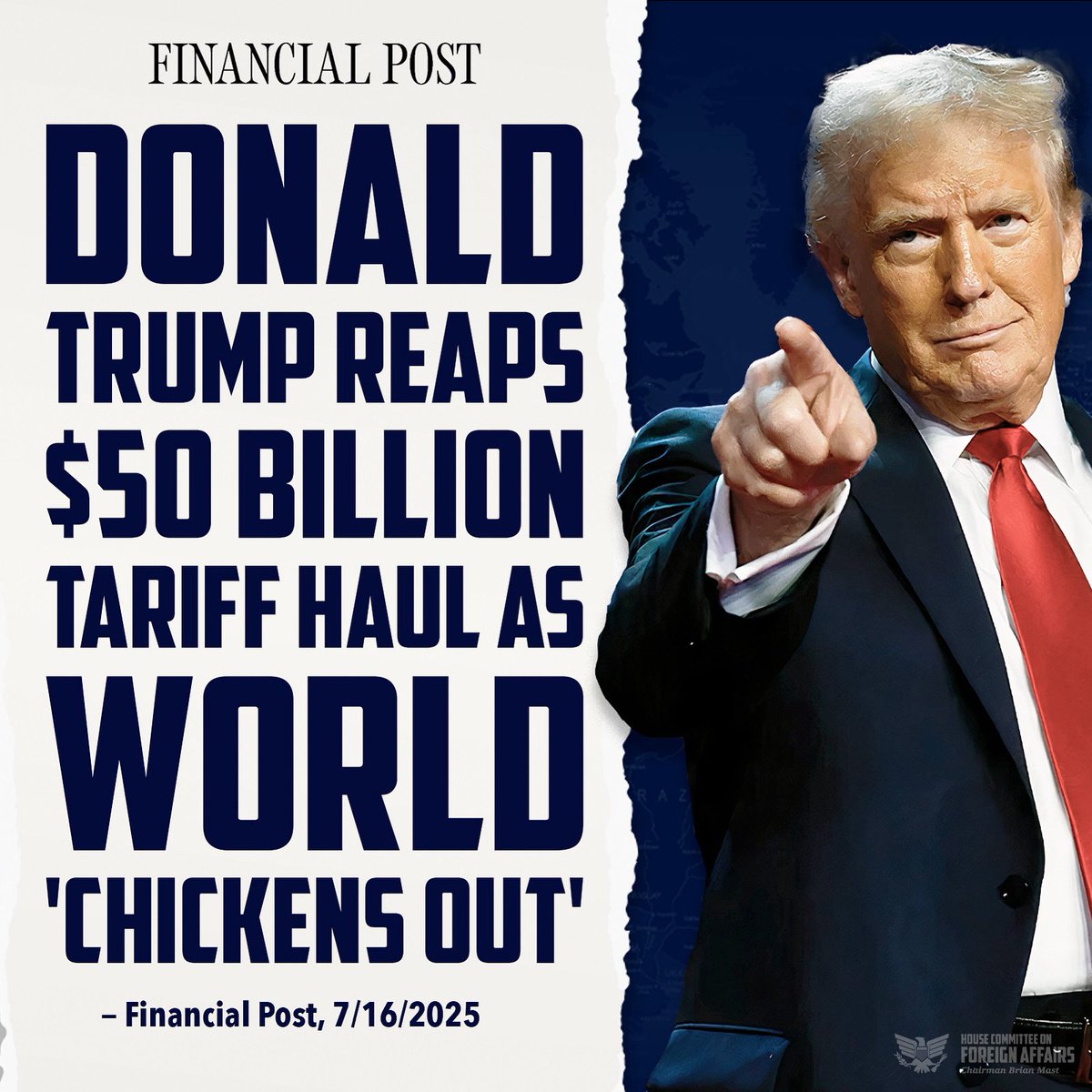 HouseForeignGOP's tweet image. This is just more proof that @POTUS’ strategy is working.
Despite all the fear-mongering over the President’s tariff strategy, America is in a better trade position than ever before.
America First policies work!