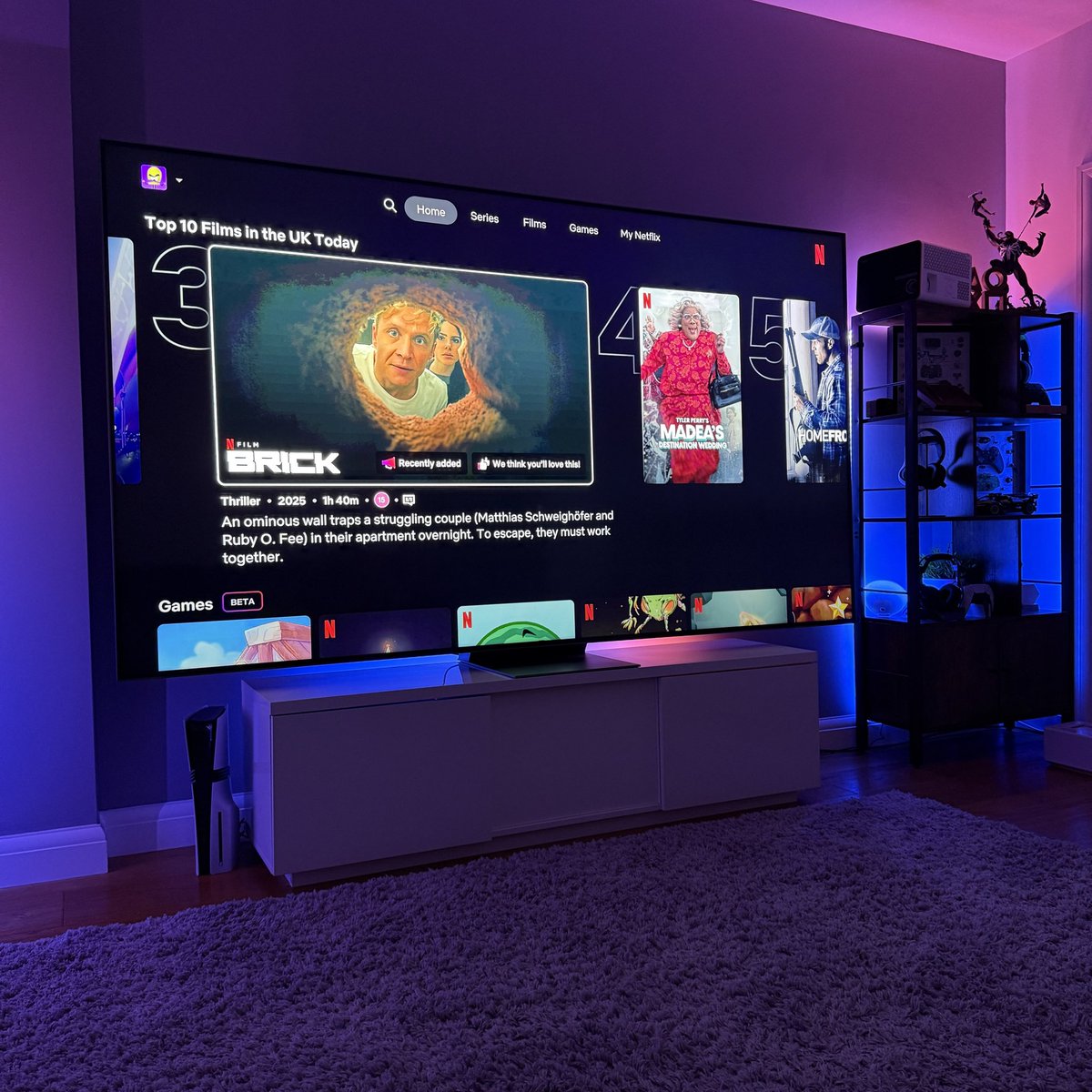 Weekday movie night hope it’s good🤞🍿 #movienight