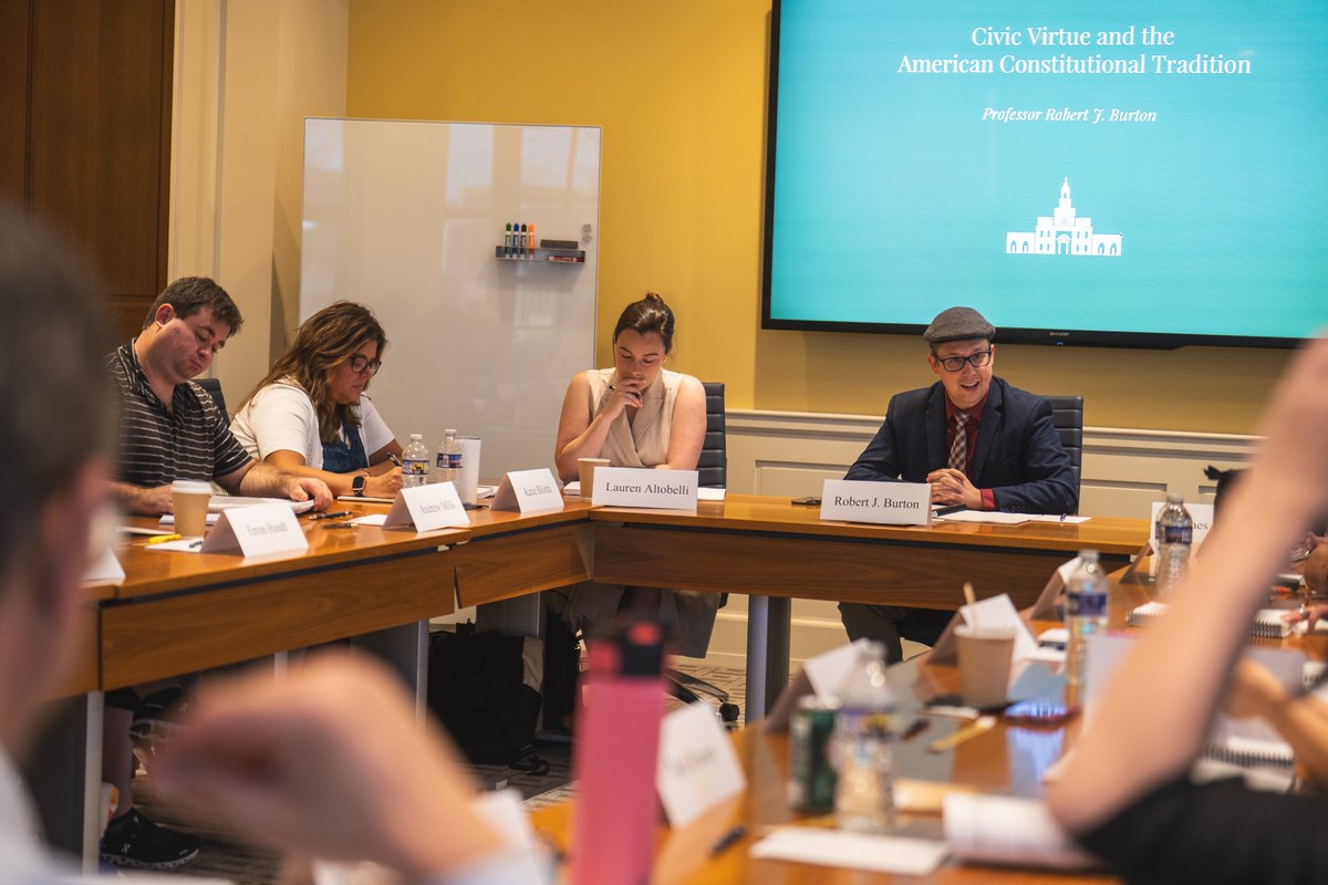 JackMillerCtr's tweet image. This June, K-12 teachers gathered in Philadelphia for the kickoff institute in JMC's American Civic Tradition Fellowship. The yearlong program offers top social studies educators a chance to learn with scholars and collaborate with peers.
At the in-person portion of the…
