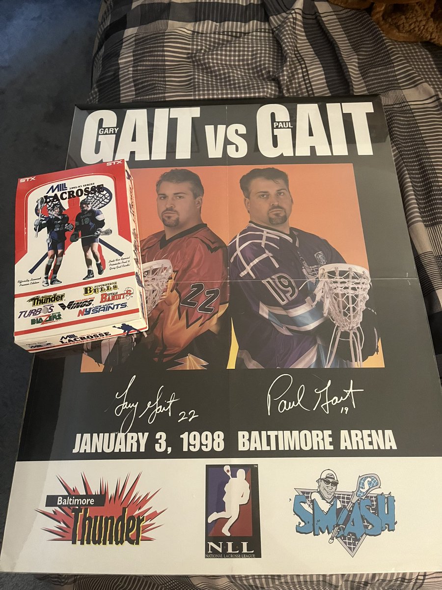 mattylax10's tweet image. Anyone interested in a Gait brothers poster and empty mill box with some empty packs in it? Poster will be folded like it was with no frame when shipped