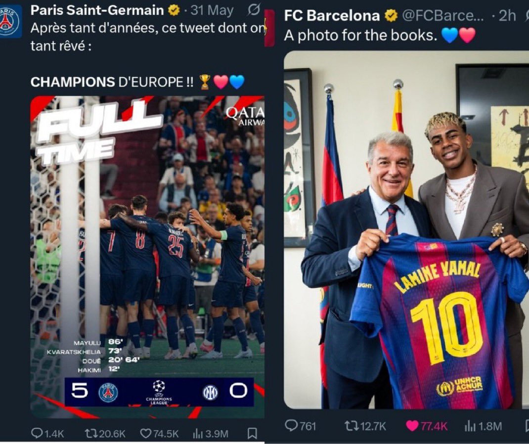 Msn_sis0's tweet image. L’annonce du numéro 10 de Lamine Yamal a + de buzz que la LDC du PSG😭😭😭