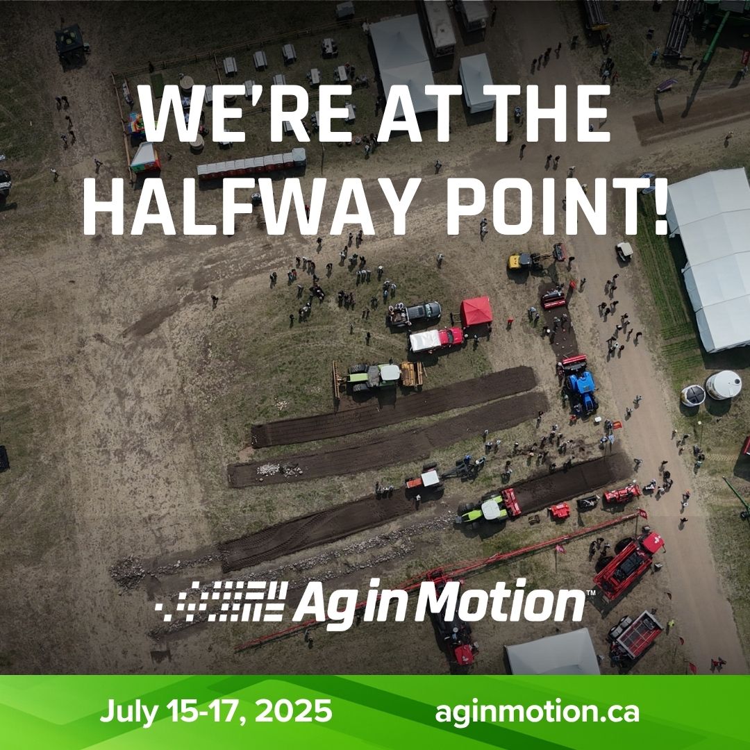 AginMotion's tweet image. It’s Day 2 afternoon and we’re at the halfway point of #AIM25!
From the Livestock Happy Hour & Speaker Series to the Antique Tractor Pull, there’s still so much to experience.
See it all—BE THERE! 🚜🎤🍻
#AgInMotion #FarmShow #AgEvents #SaskAg