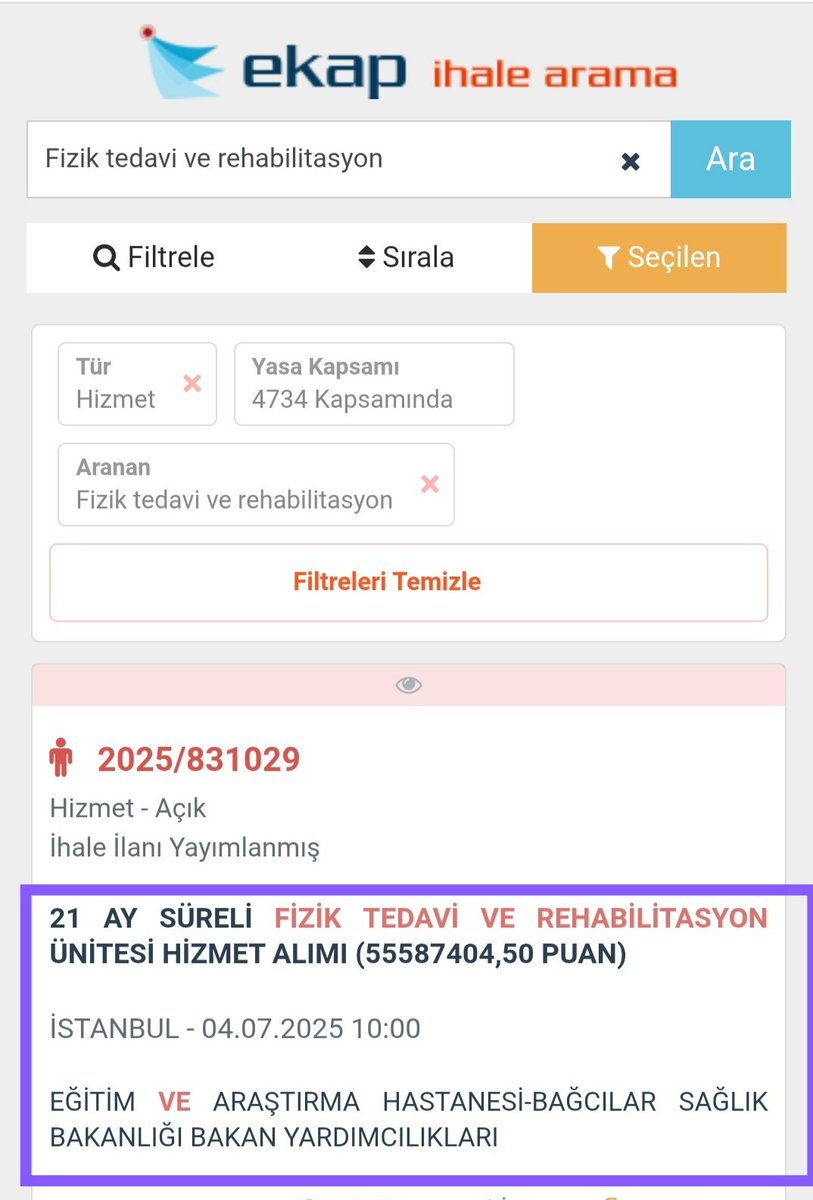 Her Platformda Mücadele Eden Fizyoterapistler (@fizyoterapist12) on Twitter photo <a href="/aylinyaman_/">Dr. Aylin Yaman</a> Bu ise Sayın Vekilim
04.07.2025 te İstanbul Bağcılar eğitim araştırma hastanesi Fizik tedavi hizmet alımı ihalesi
🔷 FİZYOTERAPİSTLER olarak bu kadar değersiz olduğumuz bir dönem daha görmedik sınavın üzerinden 1 yıl geçti 121 kişi atandı ve diğer alıma daha 2-3 ay var ne <a href="/aylinyaman_/">Dr. Aylin Yaman</a> Bu ise Sayın Vekilim
04.07.2025 te İstanbul Bağcılar eğitim araştırma hastanesi Fizik tedavi hizmet alımı ihalesi
🔷 FİZYOTERAPİSTLER olarak bu kadar değersiz olduğumuz bir dönem daha görmedik sınavın üzerinden 1 yıl geçti 121 kişi atandı ve diğer alıma daha 2-3 ay var ne
