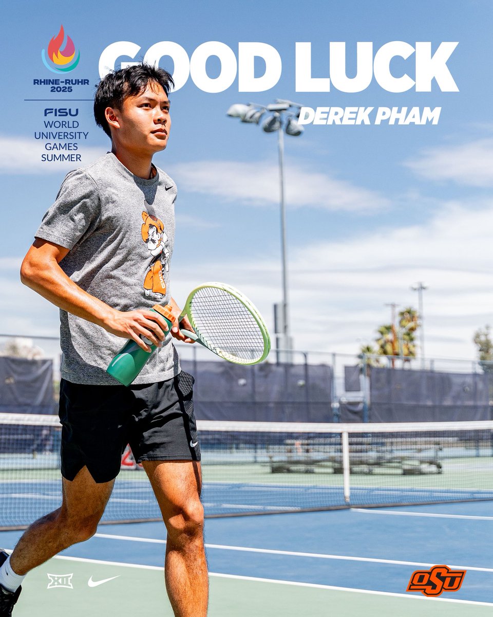 OSU Cowboy Tennis (@cowboytennis) on Twitter photo ๐ซ๐๐ ๐๐๐๐๐๐๐ ๐๐๐ ๐จ๐๐๐๐๐๐๐ฆ๐บ
Derek begins play at the World University Games in Germany tomorrow with his opening singles match bright and early at 3 a.m. CT๐
Following the singles tournament, Derek will continue representing Australia in the doubles tourney๐ช ๐ซ๐๐ ๐๐๐๐๐๐๐ ๐๐๐ ๐จ๐๐๐๐๐๐๐ฆ๐บ
Derek begins play at the World University Games in Germany tomorrow with his opening singles match bright and early at 3 a.m. CT๐
Following the singles tournament, Derek will continue representing Australia in the doubles tourney๐ช
