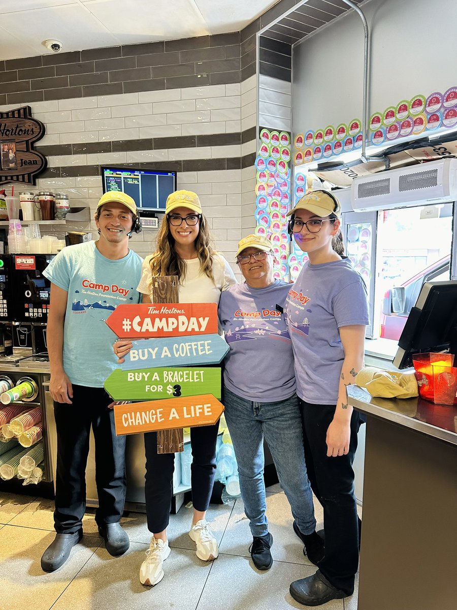 MCirielloMPP's tweet image. At the @TimHortons drive thru window today for #CampDay in the heart of Hamilton Mountain.
Every coffee sold today helps send youth across Ontario to Tim Hortons Foundation Camps. 🏕️☕️
Stop by your local Tims today! #HamOnt