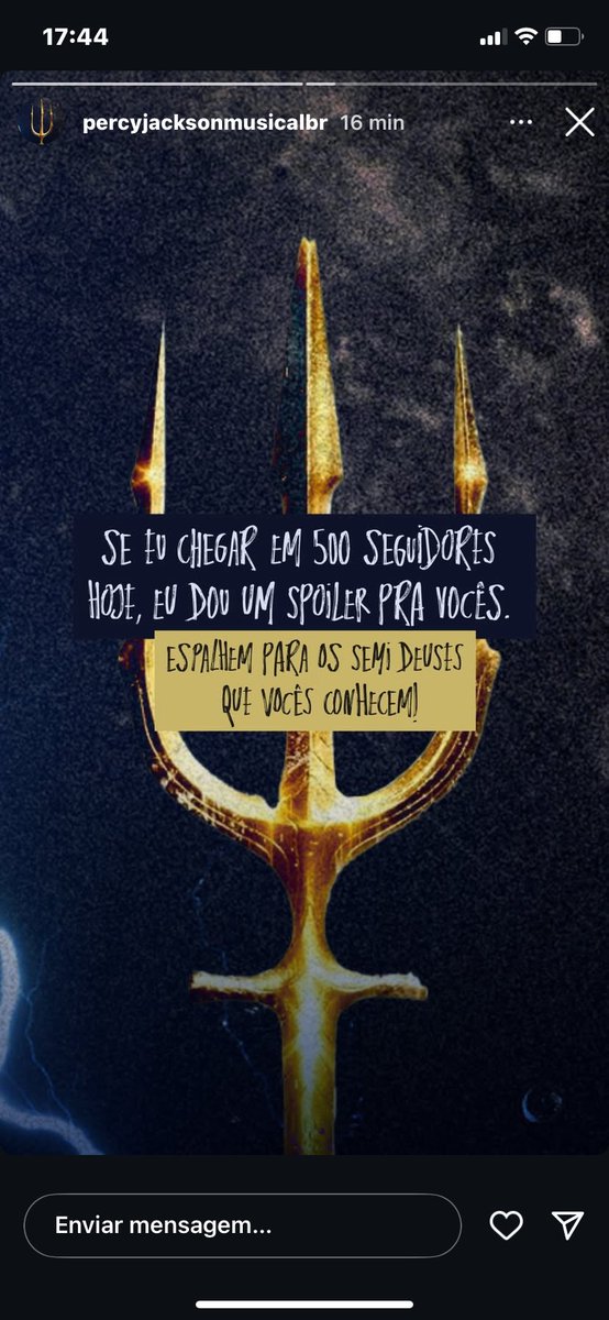 gente sigam a conta do musical de percy jackson br no instagram!!! a meta é 500 seguidores ainda hoje para eles soltarem spoilers 😭😭😭 

instagram.com/percyjacksonmu…