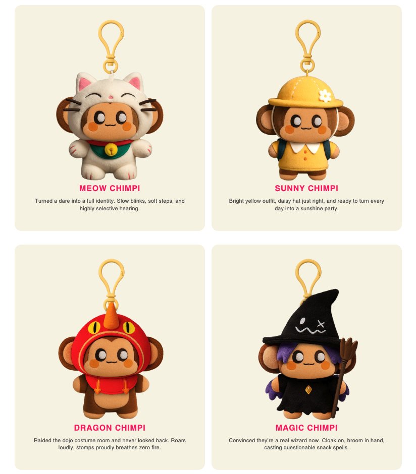 saikai_eth's tweet image. lachimpchimp secured! congrats @ChimpersHQ on the blind box release, happy to support a great team 🫶sunny chimpi and magic chimpi would be my favourite!

and you also get to rip digital packs and the chance to win prizes as well with each keychain!