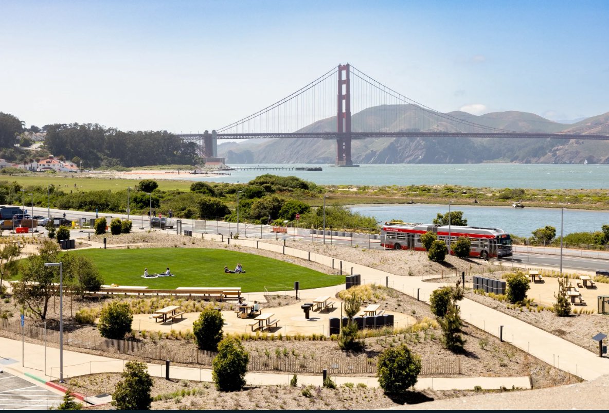 dpna's tweet image. Ahoy! It was a glorious morning today overlooking The Bay and Golden Gate Bridge as the ribbon was cut on Outpost Meadow, an extension of the popular Tunnel Tops @presidiosf
(photo by Myleen Hollero)
davidperry.com/newsroom/sfs-p…