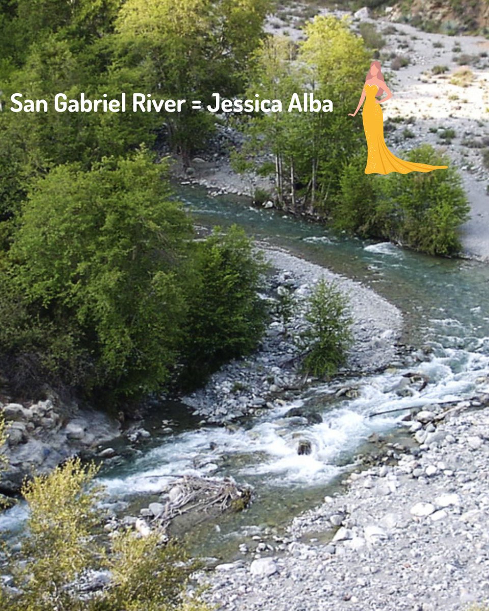 CalTrout's tweet image. 🤸 🌊All you nature lovers know that rivers & streams have personalities.
So, if California's waterways were celebrities... who would they be?! 👉 Swipe to see our ideas. Which waterway-celebrity combo made you do a double take?! And what's YOUR take? Reply below! ⬇️