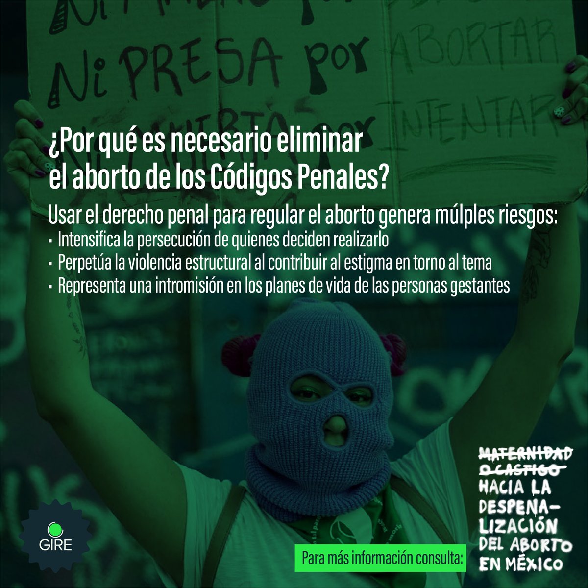 GIRE_mx's tweet image. Para que el aborto sea un servicio de salud accesible es necesario considerarlo como un tema exclusivo de la regulación y la política pública sanitarias.
Consulta nuestro informe
👇🏾
criminalizacionporaborto.gire.org.mx
#feminismo #saludreproductiva #ddhh