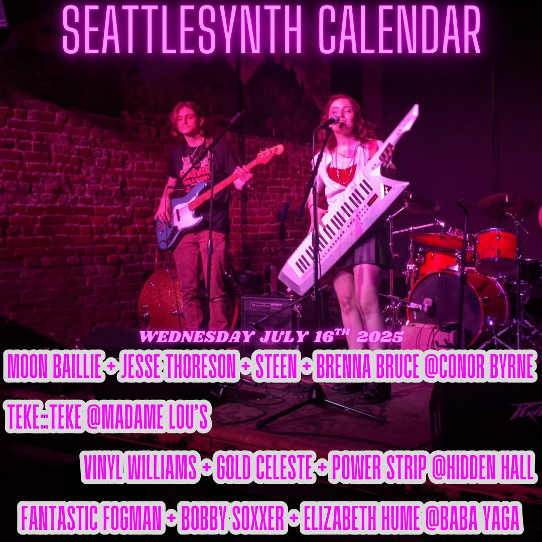 SeattleSynth Calendar tweet media