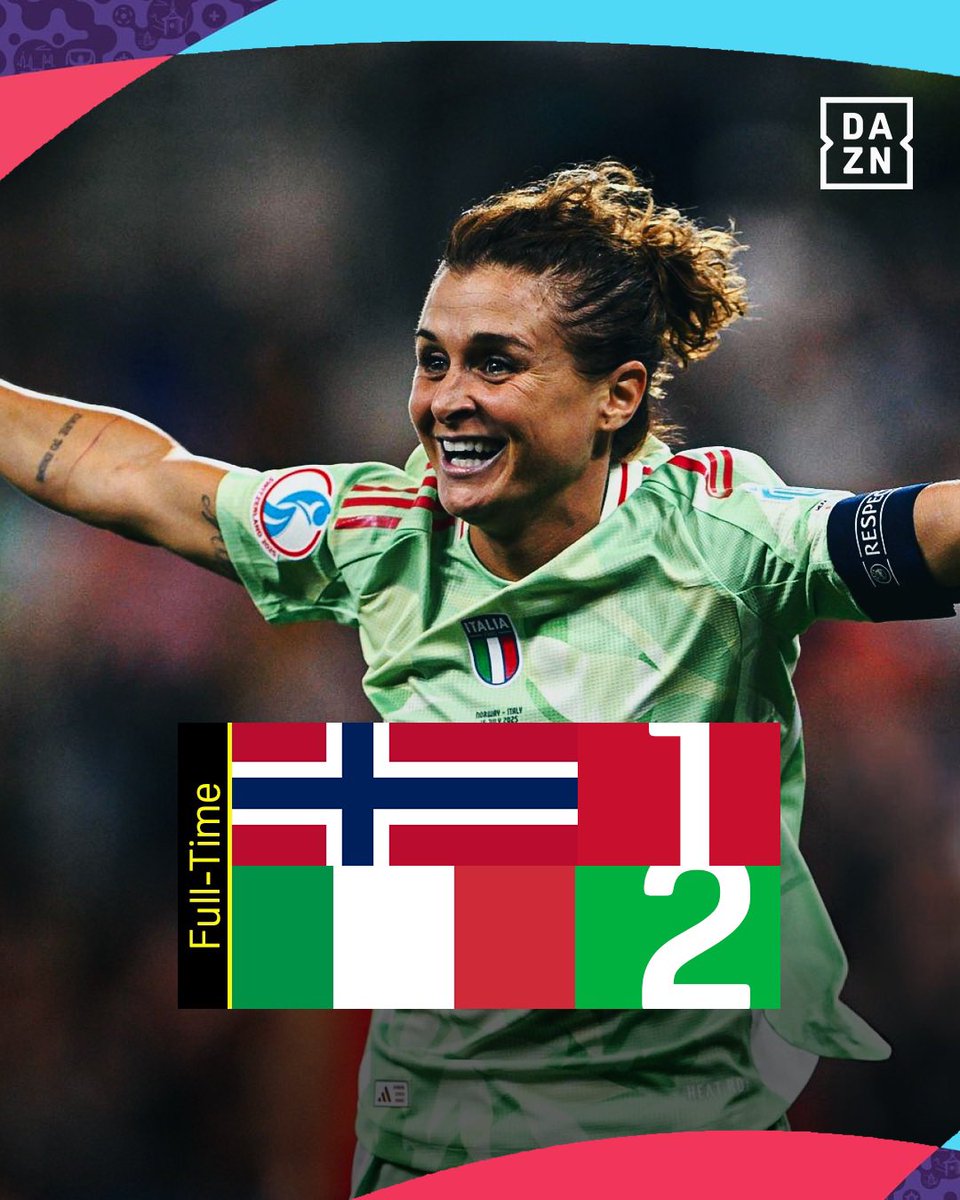 ITALY MAKE HISTORY! 🇮🇹🔥

A thrilling 2-1 win over Norway sends the Azzurre to the semi-finals for the first time since 1997! 🙌

#WEURO25