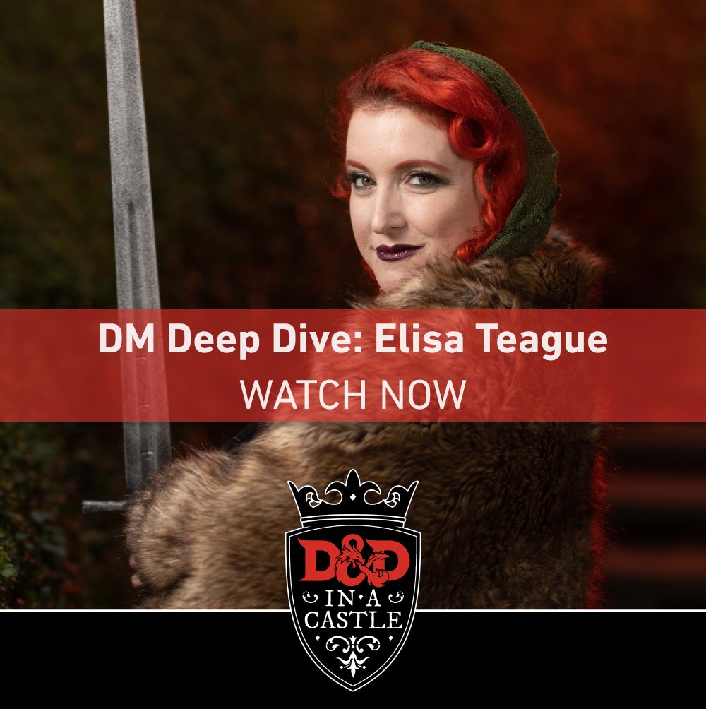 Gather round, adventurers of wit and will—Elisa Teague’s DM Deep Dive is now live! 🗝️

A beloved Castle veteran and master of mystery, <a href="/GeekyPinup/">Elisa Teague ⚔️💗⚔️</a> shares how she weaves puzzles, peril, and one-of-a-kind tales for every table she leads.

Delve into the depths of her storytelling