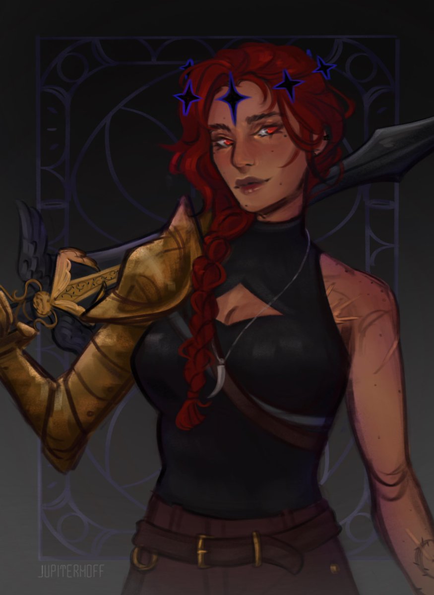 jupitermoff's tweet image. #artfight attack for @/ gargoylehours on Af/bluesky/insta
#artfight2025 #dnd #dndart #dnd5e