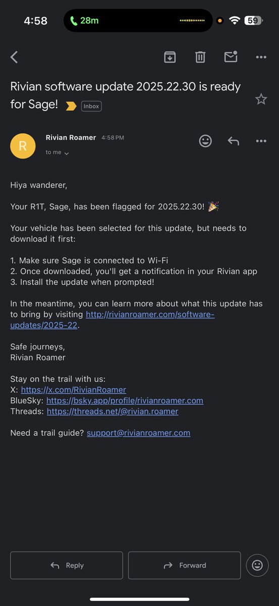 SP_LimitReviews's tweet image. Bam! 💥 software update time. 🤩🙌🏼🥳 @RivianRoamer thanks for being amazing as always.