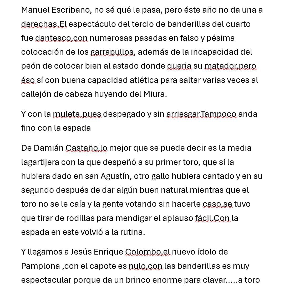 DESVENTURAS DE UN ABONADO DE SEVILLA EN LA MIURADA DE SAN FERMÍN.