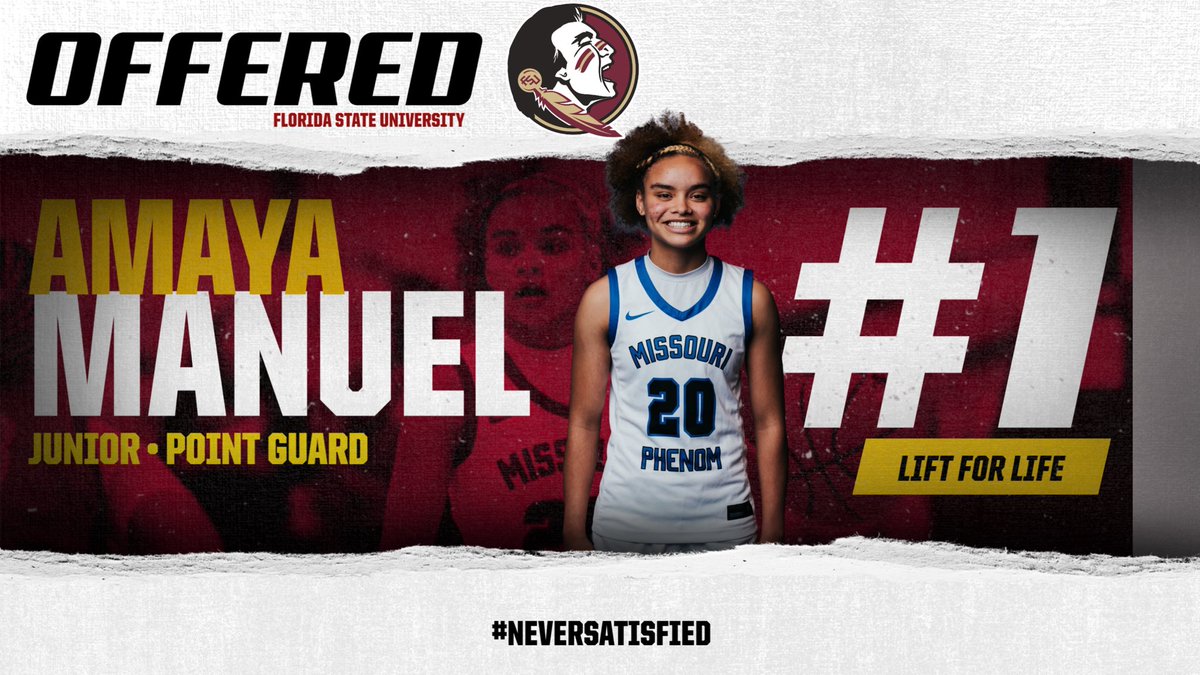 Lift for Life Hawks (@athleticslfla) on Twitter photo Congrats to rising Junior Amaya Manuel on receiving an offer from Florida State University 🔥🔥#goseminoles #ACC <a href="/RecruitLFLAGBB/">LadyHawksRecruiting</a> <a href="/PGHMissouri/">Prep Girls Hoops Missouri</a> <a href="/STLhssports/">STLhighschoolsports</a> <a href="/amayabuckets/">Amaya Manuel</a> Congrats to rising Junior Amaya Manuel on receiving an offer from Florida State University 🔥🔥#goseminoles #ACC <a href="/RecruitLFLAGBB/">LadyHawksRecruiting</a> <a href="/PGHMissouri/">Prep Girls Hoops Missouri</a> <a href="/STLhssports/">STLhighschoolsports</a> <a href="/amayabuckets/">Amaya Manuel</a>
