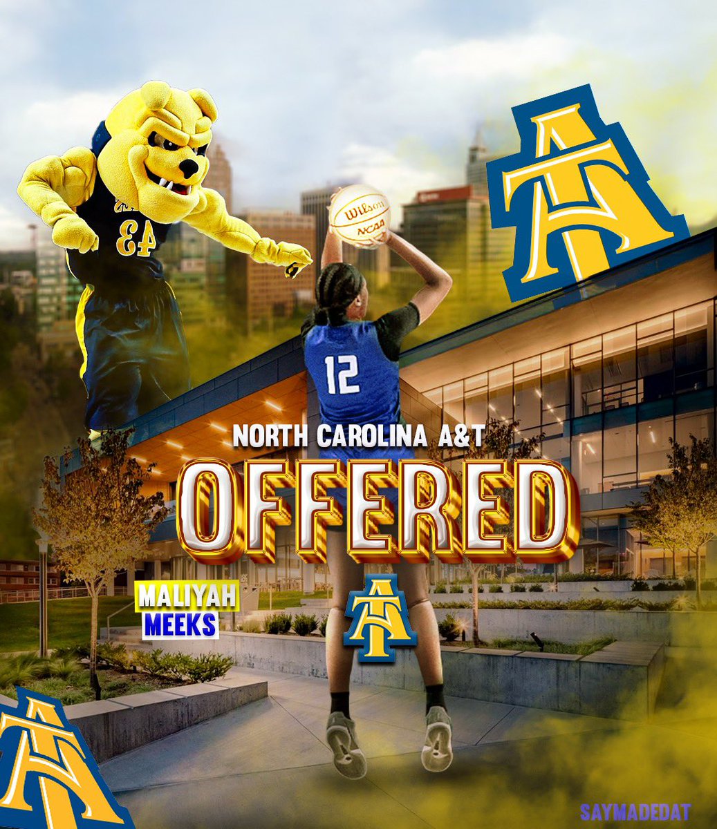meeks_maliyah's tweet image. Blessed to receive a D1 offer from North Carolina A&T. Thank you @LadyAggiesHC all glory to God