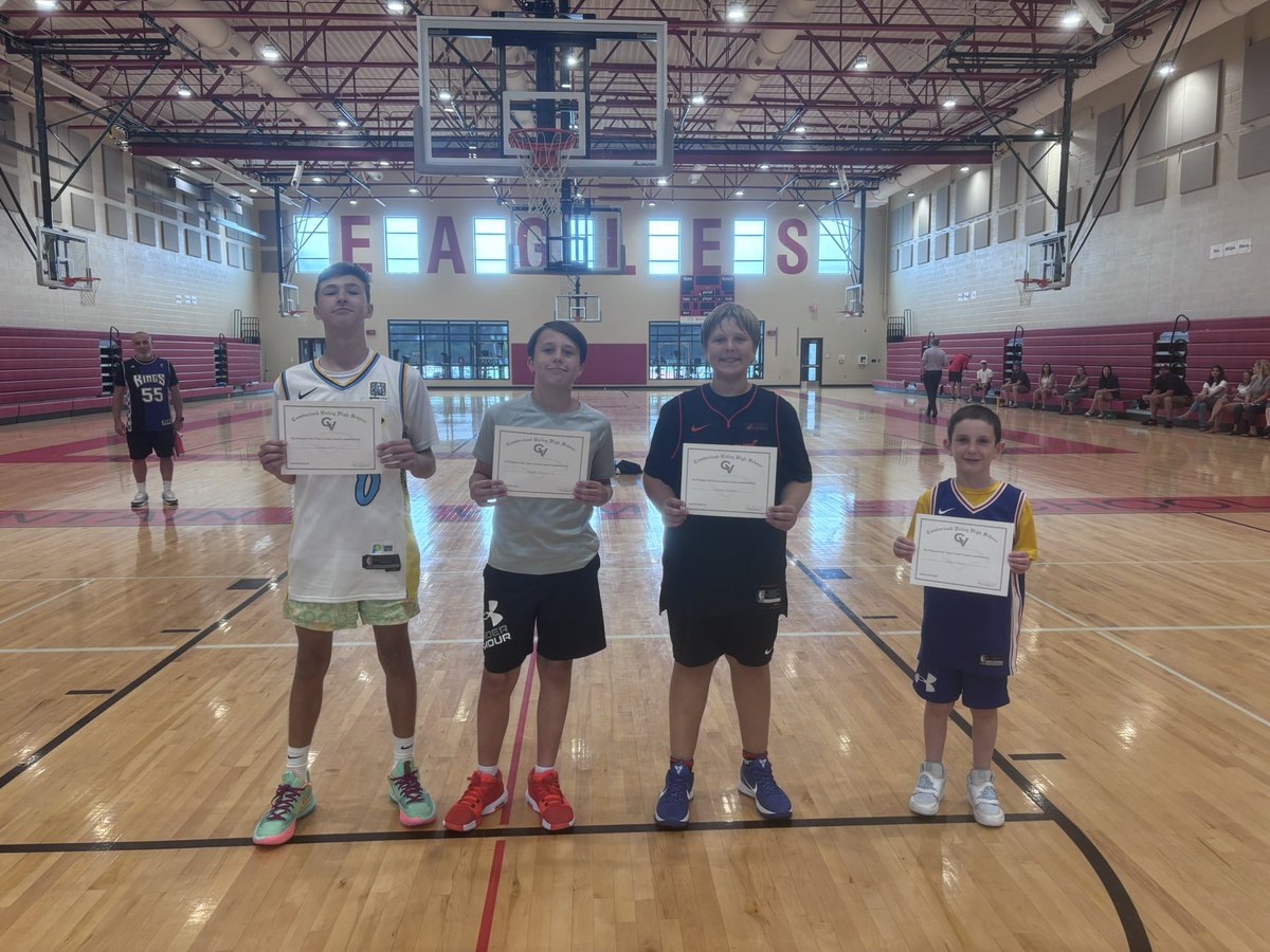 Congratulations to our pressure free throw contest winners! These four were really locked in from the line! Congrats to Connor, Hayden, George, and Ben!