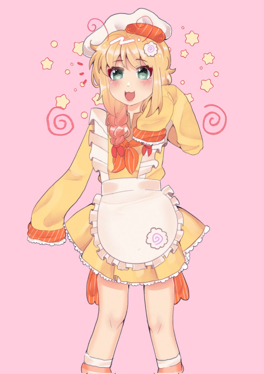 ectocats's tweet image. shrimp maid for @ muyuyuyuu on artfight 🦐