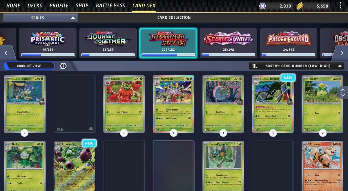 PokemonTCGLive's tweet image. The new Card Dex feature is now available in Pokémon TCG Live!
Reachable through the dedicated icon or Home Screen menu bar, experience an improved way to view and sort through your card collection by checking out Card Dex 💥