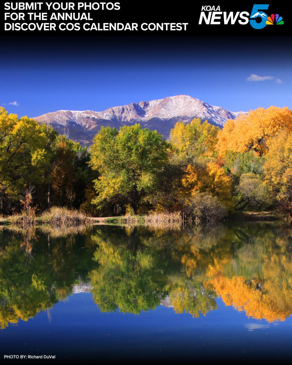 KOAA's tweet photo. The Colorado Springs Parks and Recreation Department is putting together the 'Discover COS Calendar,' and they're having a photo contest!
You have until 5 p.m. on September 5 to submit your photos.
More at: https://t.co/Q8ZJZuj3eQ
#discovercos #photocontest https://t.co/MBE3MzJiIf