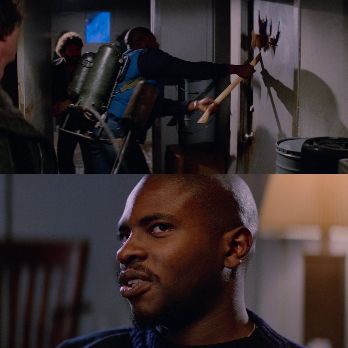 thingexpanded's tweet image. Childs: "You're a dead man, MacReady!"
Also Childs: "Then Clark was human, huh? Which makes you a murderer, don't it?"