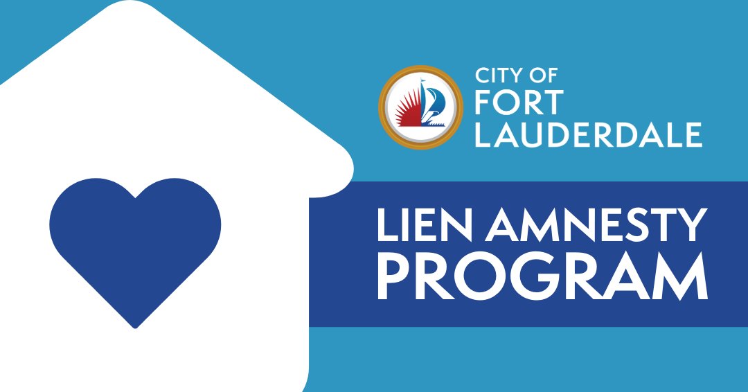 City of Fort Lauderdale (@ftlcitynews) on Twitter photo Last chance to save up to 90% on code enforcement liens! โณThe Cityโs Lien Amnesty Program ends September 30.
Apply now to lock in the higher savings.
๐ ftlcity.info/lienamnesty
๐ 954 828 8000
๐ฉ lienamnesty@fortlauderdale.gov Last chance to save up to 90% on code enforcement liens! โณThe Cityโs Lien Amnesty Program ends September 30.
Apply now to lock in the higher savings.
๐ ftlcity.info/lienamnesty
๐ 954 828 8000
๐ฉ lienamnesty@fortlauderdale.gov