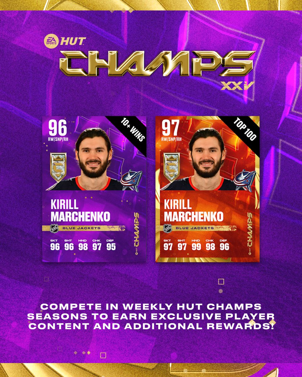 EASPORTSNHL's tweet image. Kirill Marchenko and Anze Kopitar highlight today's TOTW and HUT Champs content
Now live in #NHL25 ๐ด