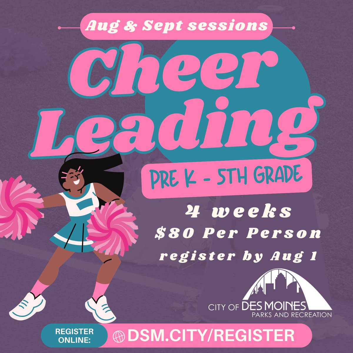 DesMoinesParks's tweet image. Youth sports registration is open! ⚽️🏈📣🎾
 
Sign your kiddo up for some late summer and early fall fun!

Encourage healthy living by exploring new sports. Introduce your little one to playing on a team and forming new friendships. Learn more at DSM.City/Register 🎉