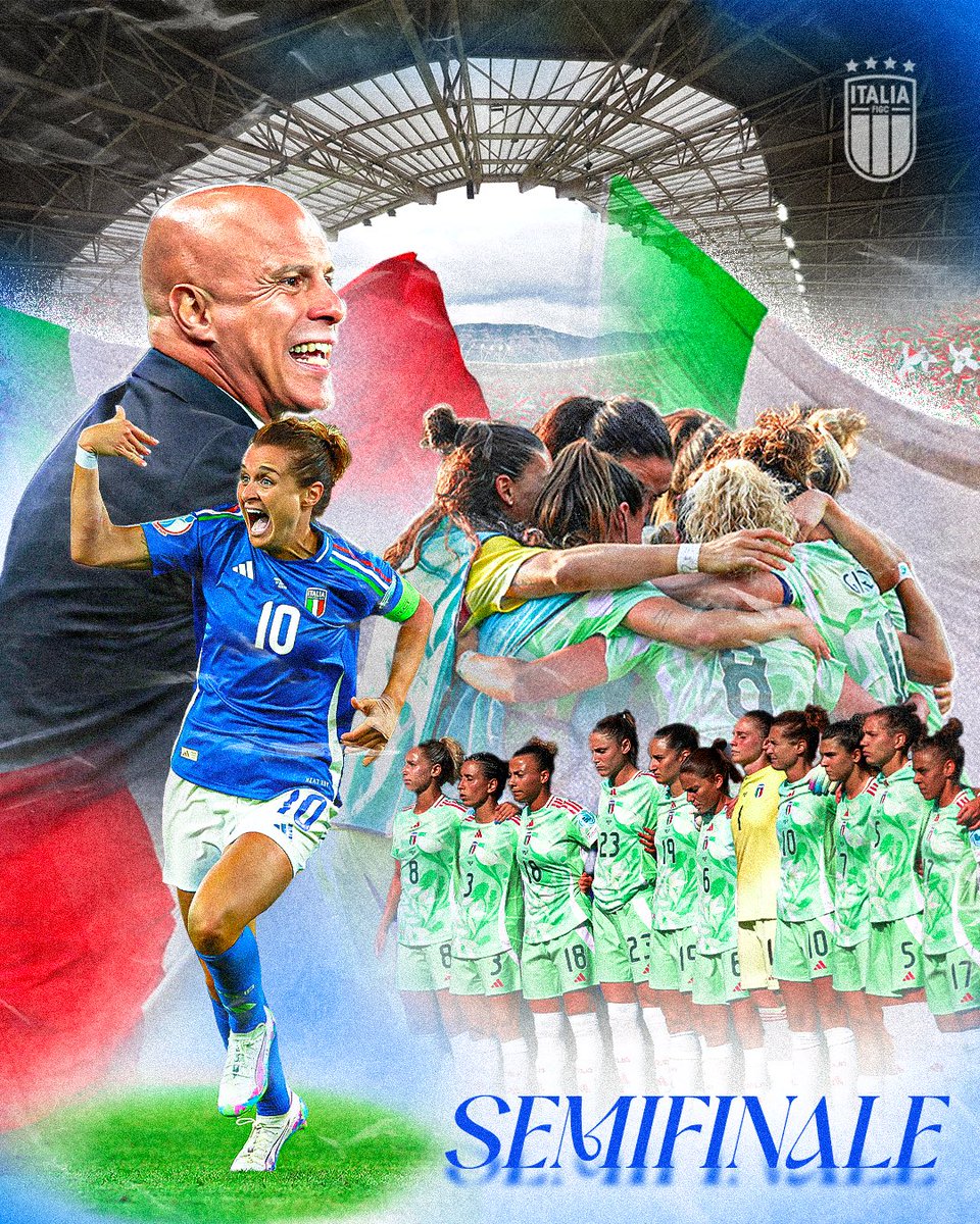 SEE YOU IN THE SEMI-FINAL 🇮🇹💙

#WEURO2025 #Azzurre #LeAzzurreSiamoNoi