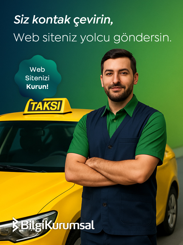 Siz Kontak Çevirin, Web Siteniz Yolcu Göndersin!
🚕 Taksiciler için özel web çözümleri.

Web Sitenizi Kurun:
🌐 bilgikurumsal.com
📞 0850 885 0 475

🎟 #taksi #taksici #taksidurağı #ticaritaksi #taxi #istanbul #ankara #izmir #webtasarım #sitekur