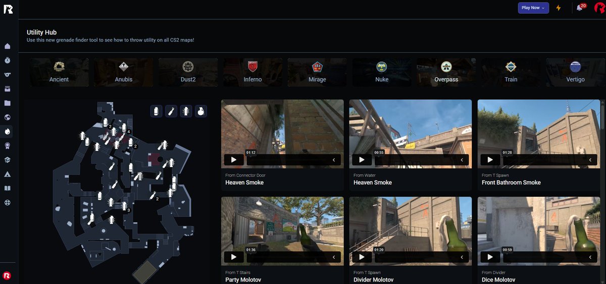 MaestroMJ3's tweet image. Need to learn some quick util for Overpass?

Go over to @OfficialRefrag Utility Hub and get caught up!

We have about 50 lineups published so far. If you would like to suggest some, please feel free to reach out to me

play.refrag.gg/utility_hub