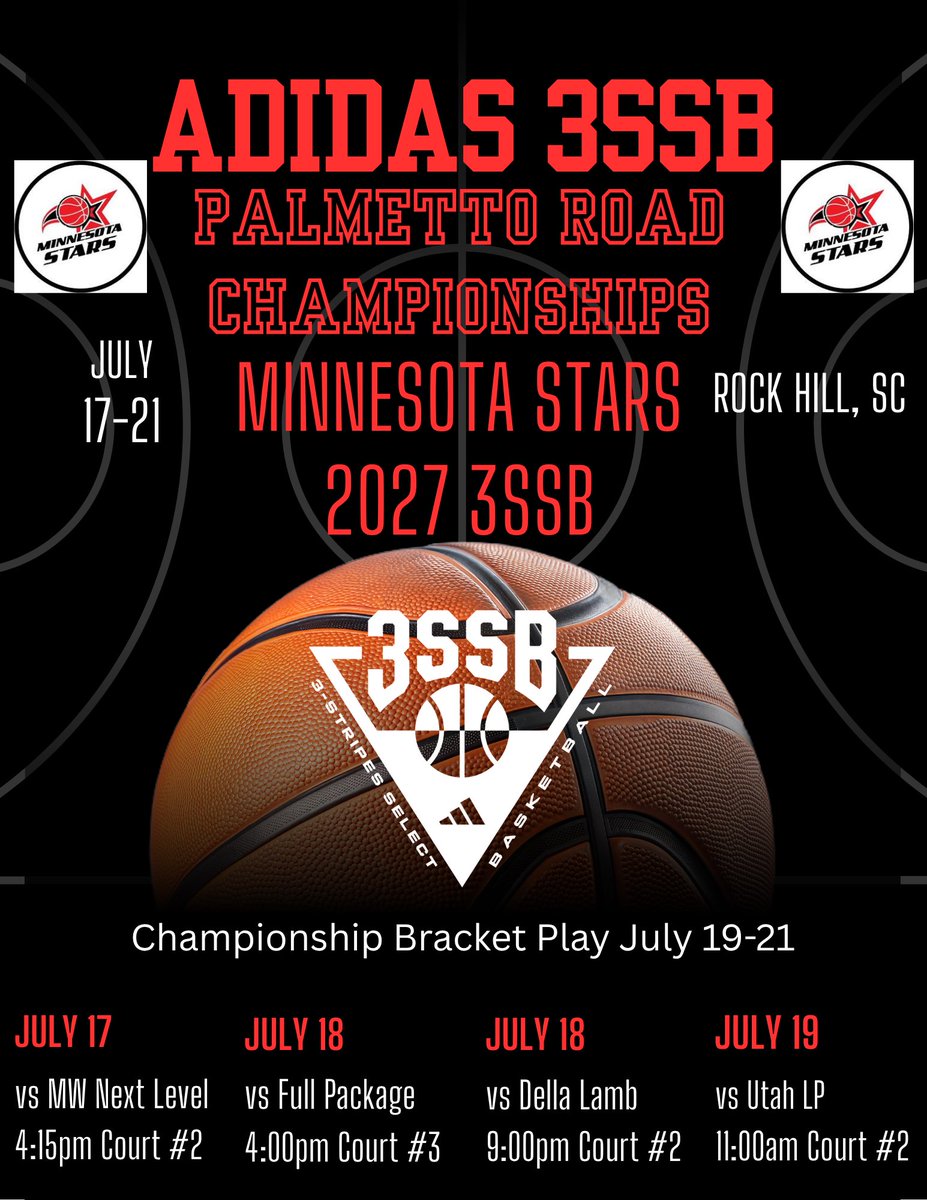 Minnesota Stars 2027 3SSB (@mnstars2027) on Twitter photo College coaches‼️ Check out this <a href="/MinnesotaStars/">Minnesota Stars AAU</a> #3SSB team this weekend in Rock Hill, SC for the <a href="/3SSBCircuit/">3Stripes Select Basketball</a> Championships. A talented, very fun group to watch🏀 <a href="/3SSBGCircuit/">3Stripes Select Basketball Girls Circuit</a> <a href="/GMacHoops/">Grant McGinnis</a> <a href="/pgh_lisa/">PrepGirlsHoopsLisa</a> <a href="/PGHMinnesota/">Prep Girls Hoops Minnesota</a> <a href="/EricJrAllStar/">EricJrAllStar</a> <a href="/JrAllStarMN/">Minnesota Jr. All-Star GBB</a> <a href="/FiveStateHoops/">Chuck Thompson</a> <a href="/MasonHAsher/">Mason Asher</a> #StarsFam College coaches‼️ Check out this <a href="/MinnesotaStars/">Minnesota Stars AAU</a> #3SSB team this weekend in Rock Hill, SC for the <a href="/3SSBCircuit/">3Stripes Select Basketball</a> Championships. A talented, very fun group to watch🏀 <a href="/3SSBGCircuit/">3Stripes Select Basketball Girls Circuit</a> <a href="/GMacHoops/">Grant McGinnis</a> <a href="/pgh_lisa/">PrepGirlsHoopsLisa</a> <a href="/PGHMinnesota/">Prep Girls Hoops Minnesota</a> <a href="/EricJrAllStar/">EricJrAllStar</a> <a href="/JrAllStarMN/">Minnesota Jr. All-Star GBB</a> <a href="/FiveStateHoops/">Chuck Thompson</a> <a href="/MasonHAsher/">Mason Asher</a> #StarsFam