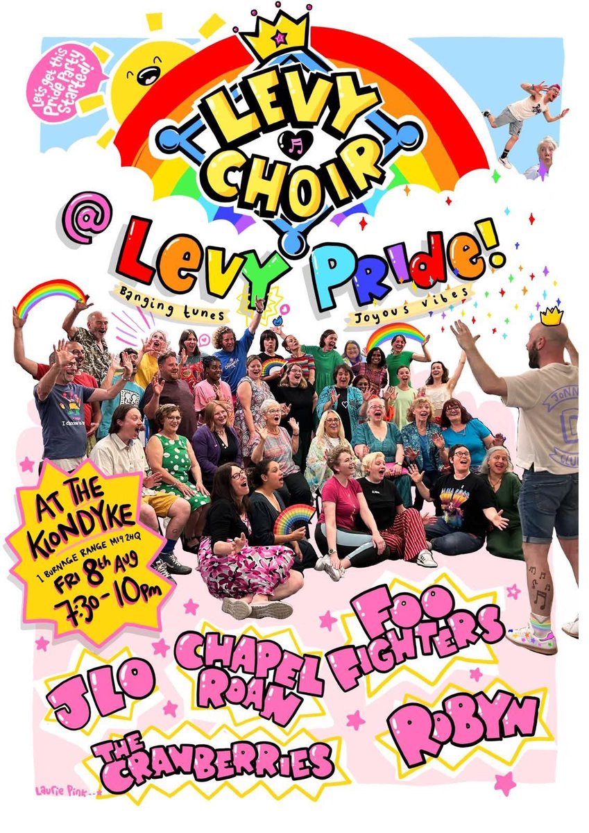 Levy Choir will launch Levenshulme Pride on Friday 8 August with their fabulous opening concert.