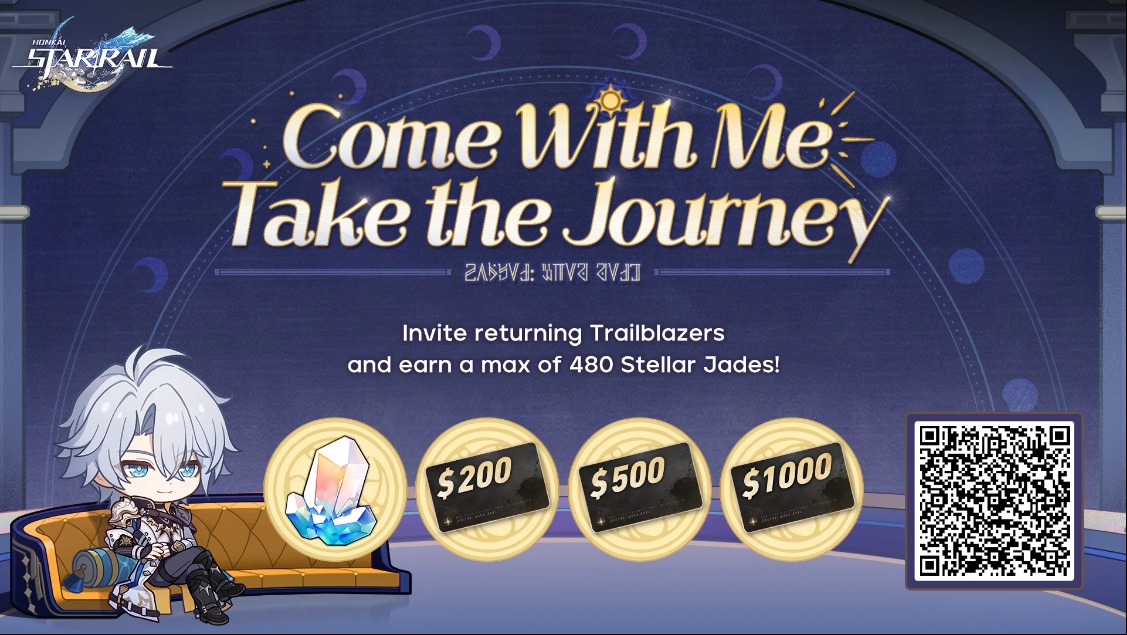 tiemleth's tweet photo. Invite returning Trailblazers to link up with your invitation code and log into the game to win Stellar Jades, gift cards, and other surprise rewards https://t.co/dIk0RB92iq
