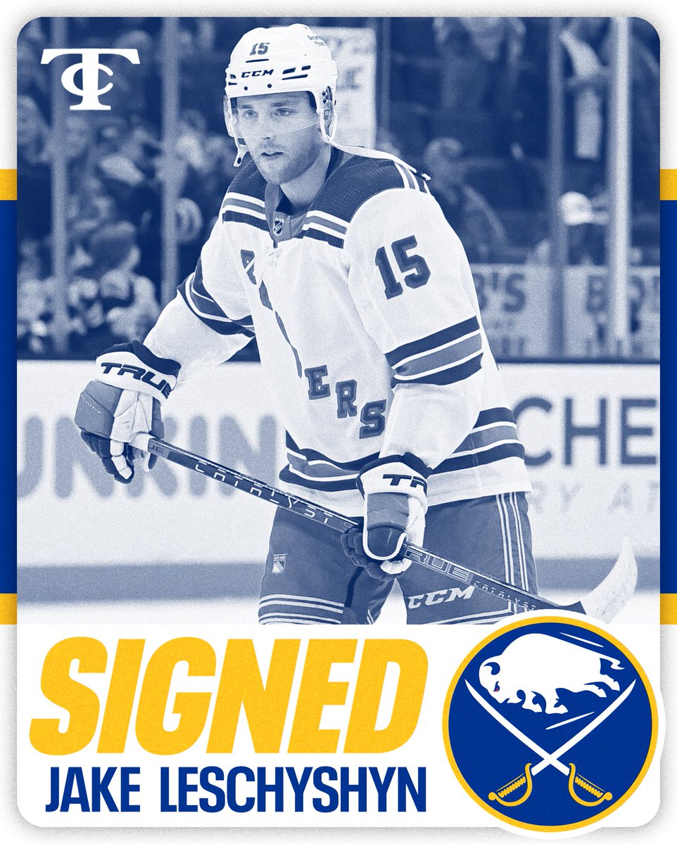The <a href="/BuffaloSabres/">Buffalo Sabres</a> signed forward Jake Leschyshyn to a one year, two way contract worth 775K. Congrats, Jake!