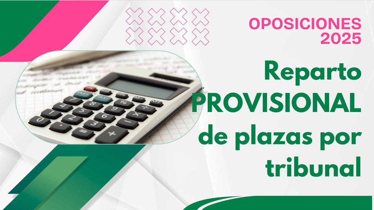 🏫 #OPOSICIONES 2025: REPARTO PROVISIONAL DE PLAZAS POR TRIBUNAL

👀 Ya puedes comprobar cuántas plazas corresponden por cada turno y tribunal de los Cuerpos de Profesores de Enseñanza Secundaria, Profesores de Escuelas Oficiales de Idiomas, Profesores de Música y Artes Escénicas