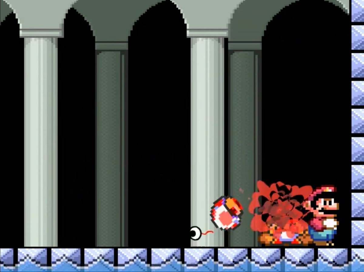CursedMario's tweet image. i find it amusing how nearly every flash animator from the early 2000s collectively agreed that SMW mario is a cold unfeeling violent menace. how did this come to be and is there an origin for this?