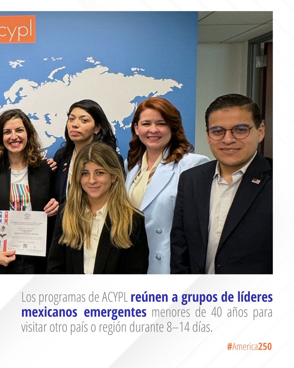 USEmbassyMEX's tweet image. 👏 Nos enorgullece ver cómo nuestra red de exbecarios sigue construyendo puentes entre 🇺🇸, 🇲🇽 y el mundo. #ExchangeAlumni #America250