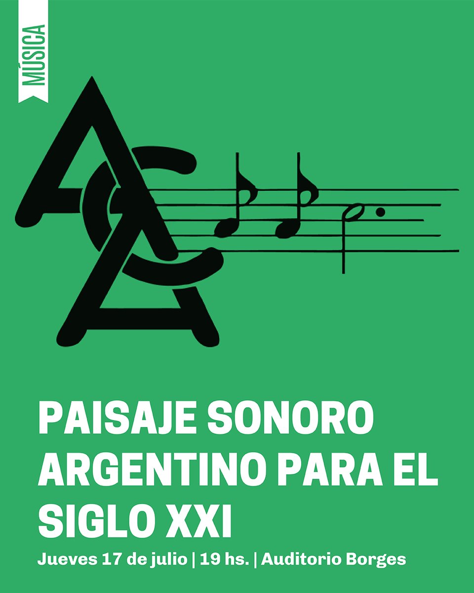 #Música | Paisaje sonoro argentino en el siglo XXI 

📅 Jueves 17 de julio | 19 hs | Auditorio Jorge Luis Borges

🎼 Presentación del disco del Cuarteto Fénix junto a la Asociación Argentina de Compositores. 

🎟 Entrada libre y gratuita.
+ info: bn.gob.ar/agenda-cultura…