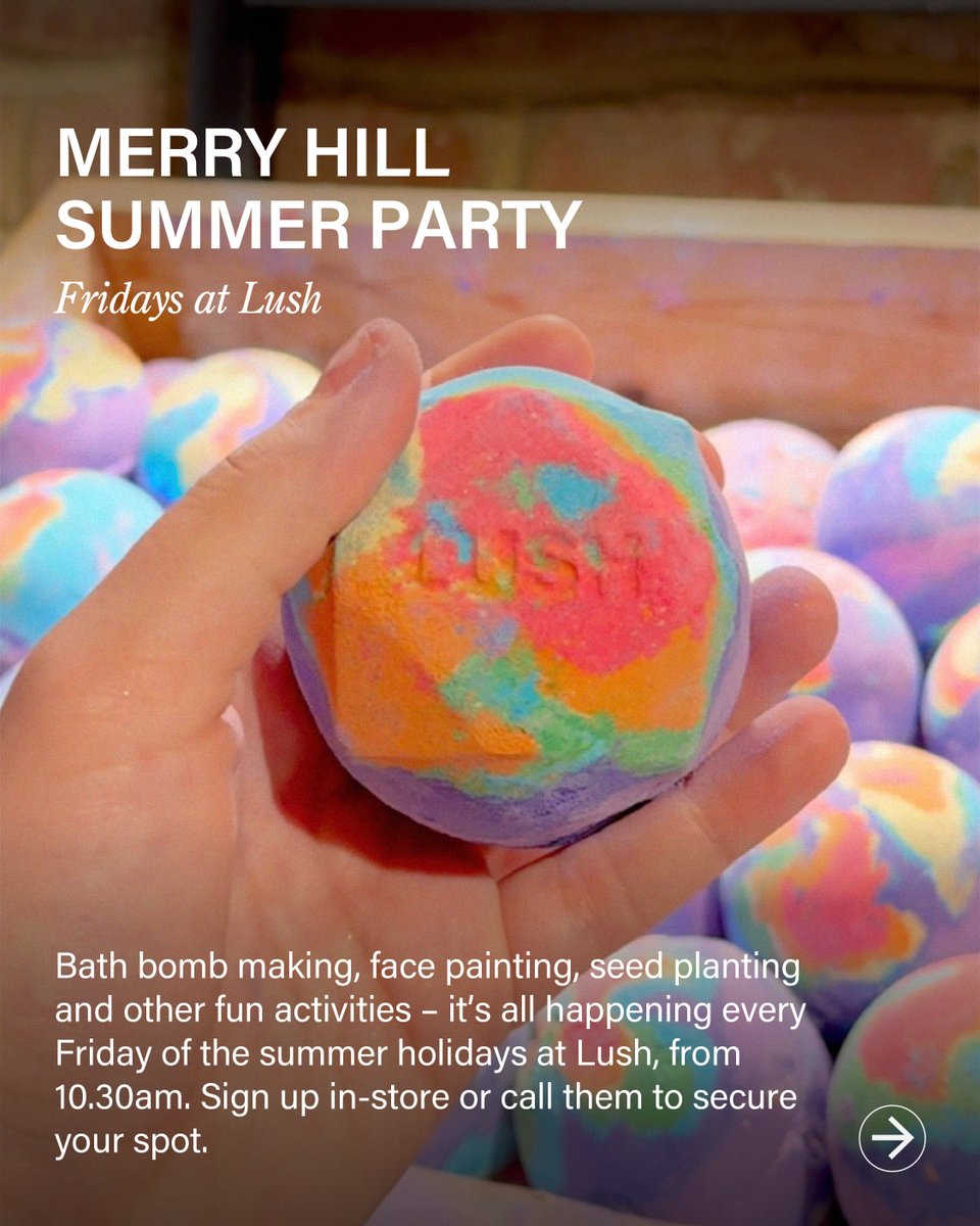 Never miss a moment of fun at Merry Hill this summer holidays - this Saturday, we're launching our HUGE event, the QRious Quest! Bring the whole fam along to play, scan and win 📱 with AMAZING daily prizes ready to be dropped 🎉

Swipe for more best bits across the centre ▶