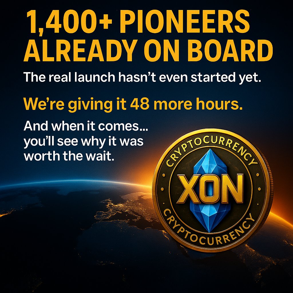 🎉 1400+ pioneers. And this is just the beginning.
The real ignition hasn't even started yet.

This week, something BIG was supposed to drop. But sometimes life has other plans. 💙

We're giving it 48h more.

And when it lands... you'll know why it was worth the wait. 👀🚀