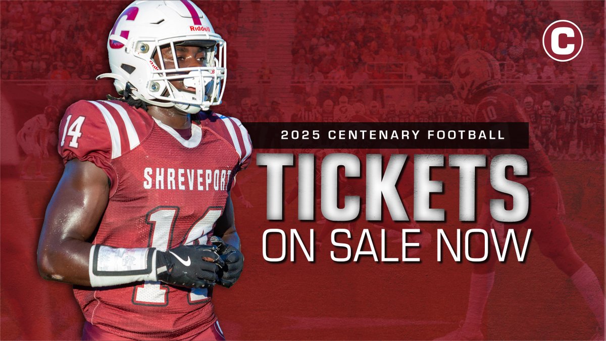 GoCentenary's tweet image. 2025 Centenary Football Season Tickets On Sale Now: ow.ly/mWbO50WqTmK
#GoCentenary #CTheOpportunity