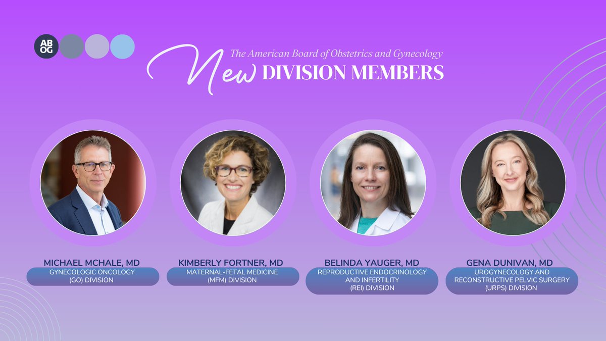 Please join us in welcoming our newly appointed Board Members, Division Chairs, and Division Members! These appointments reflect ABOG's continued commitment to leadership, inclusivity, and engagement across the medical and broader community landscapes: abog.org/about-abog/new…