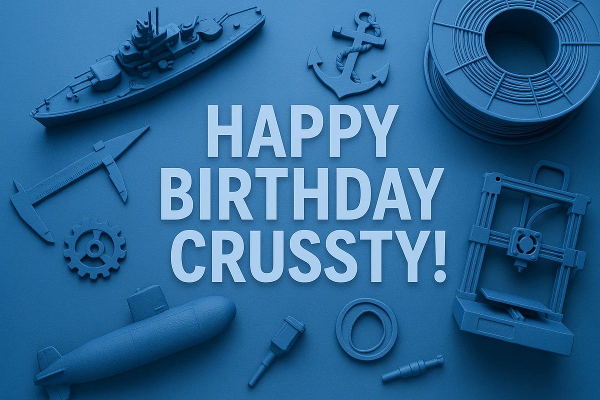 fixumdude's tweet image. Happy Birthday to the legendary @crussty!!! He was like my 5th ever follower here and has become a great friend and 3D printing confidant/partner in crime. Hope you have a great day and all the tacos you can eat!