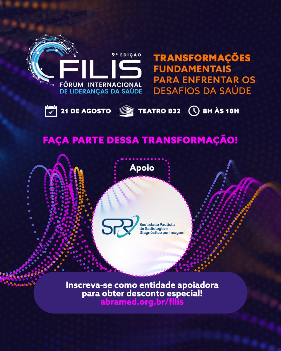 O FILIS 2025 será realizado no dia 21 de agosto, com uma programação qualificada e a presença de palestrantes nacionais e internacionais que representam todos os elos da cadeia de saúde. A organização é feita pela Abramed.
Saiba mais em: abramed.org.br/filis/