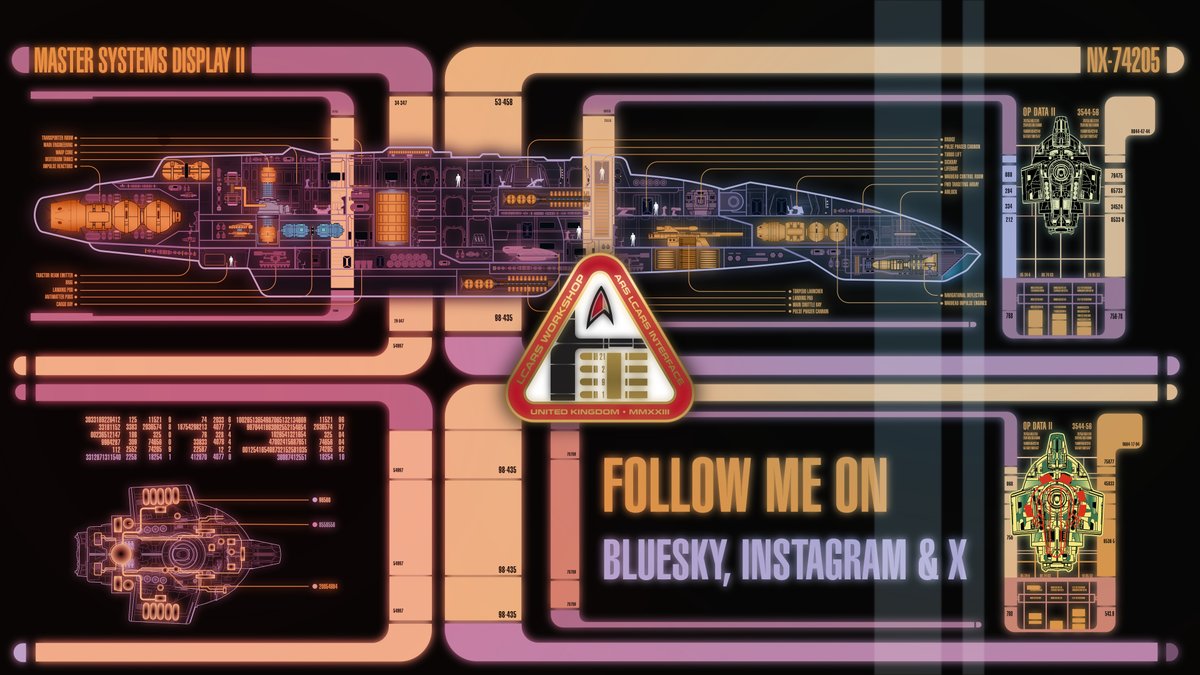 Stay connected with me across all platforms! 

From starship schematics to custom LCARS designs, I’m sharing new releases and updates on Bluesky, X, and Instagram.

All my links are in my bio and don’t miss the next update from the 24th century.

#LCARS #StarTrekArt